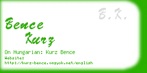 bence kurz business card